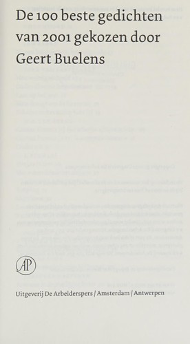 De 100 beste gedichten van 2001