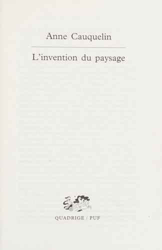 L'Invention du paysage