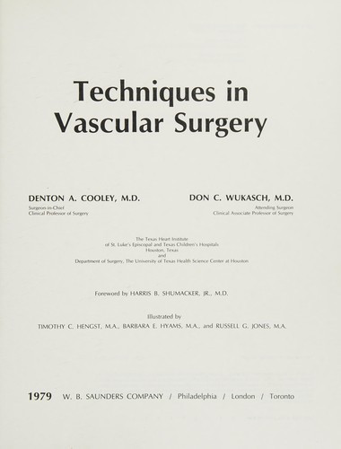 Techniques in vascular surgery