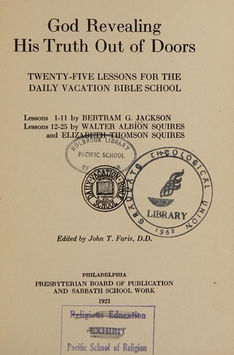 God revealing his truth out of doors