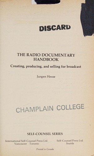 The Radio Documentary Handbook