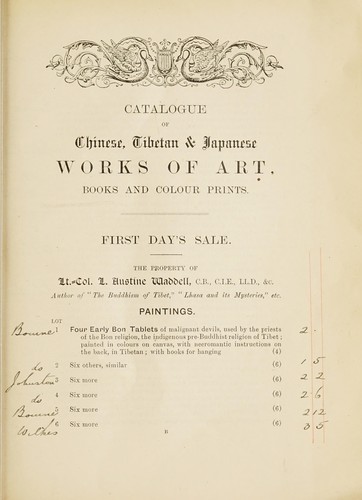 Catalogue of Chinese, Tibetan and Japanese works of art, books and colour prints