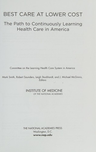 Best Care at Lower Cost