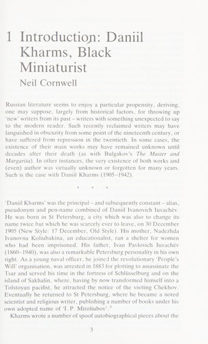 Daniil Kharms and the poetics of the absurd