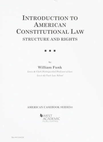 Introduction to American Constitutional Law