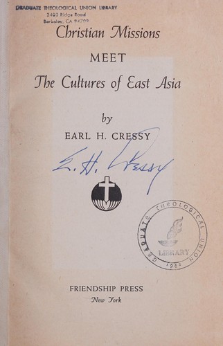 Christian missions meet the cultures of East Asia