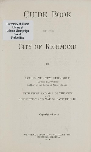 Guide book of the city of Richmond
