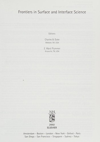 Frontiers in surface and interface science