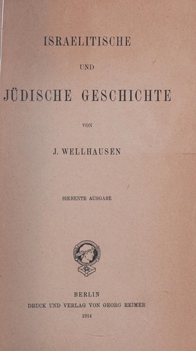 Israelitische und jüdische Geschichte