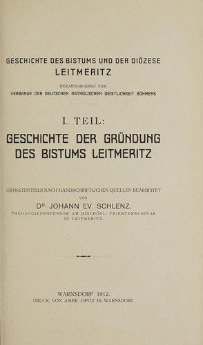 Geschichte des Bistums und der Diözese Leitmeritz