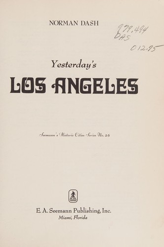 Yesterday's Los Angeles