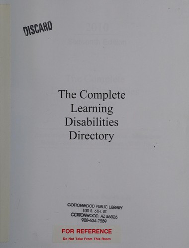 The complete learning disabilities directory, 2010