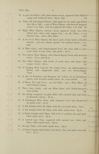 Catalogue of old English and Irish glass, pottery and porcelain