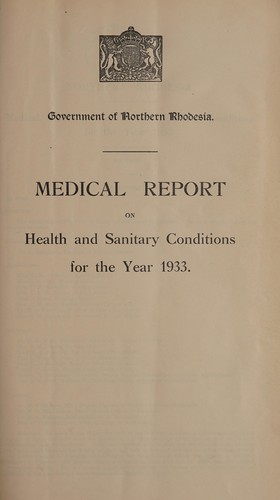 Medical report on health and sanitary conditions, 1925-1928