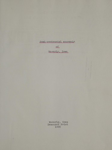 Semi-centennial souvenir of Waverly