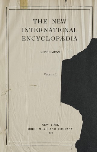 The New international encyclopædia: supplement