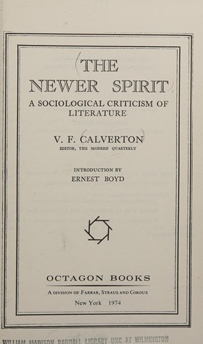The newer spirit