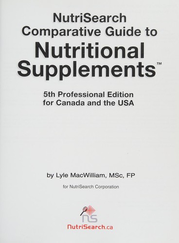NutriSearch comparative guide to nutritional supplements