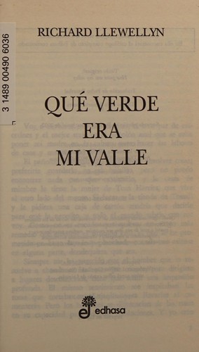 Que Verde Era Mi Valle