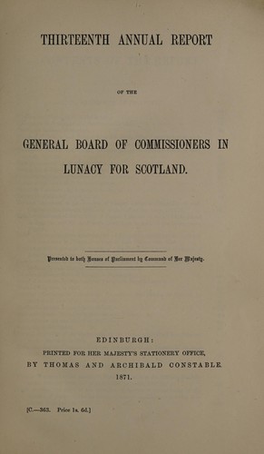 Annual report of the General Board of Commissioners in Lunacy for Scotland