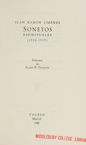 Sonetos espirituales (1914-1915)