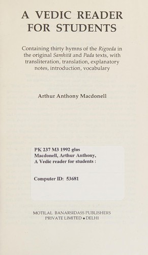 Vedic Reader for Students