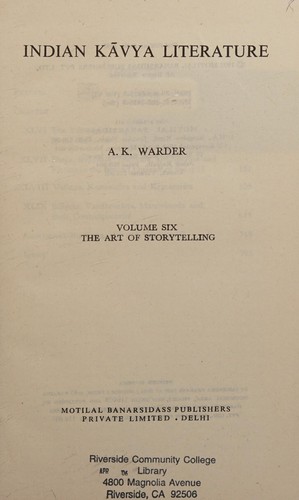 Indian kāvya literature