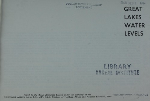 Great lakes water levels