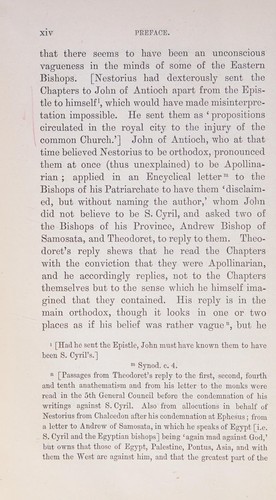 Five tomes against Nestorius ; Scholia on the incarnation ; Christ is one ; Fragments against Diodore of Tarsus, Theodore of Mopsuestia, the Synoustias
