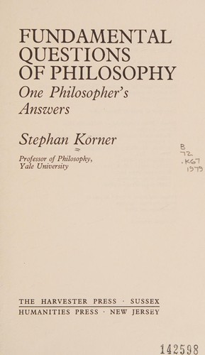 Fundamental Questions in Philosophy