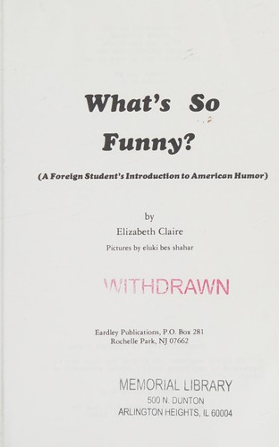 What's So Funny? A Foreign Student's Introduction to American Humor
