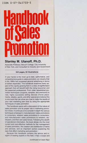 Handbook of sales promotion