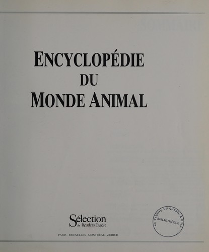 Encyclopédie du monde animal