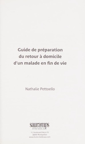 Guide de préparation du retour à domicile d'un malade en fin de vie