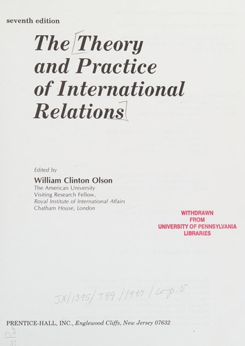 The Theory and practice of international relations