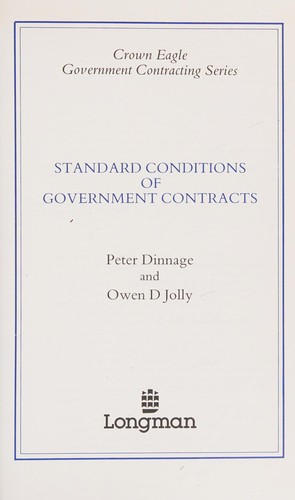 Standard conditions of government contracts
