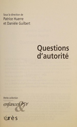 Questions d'autorité