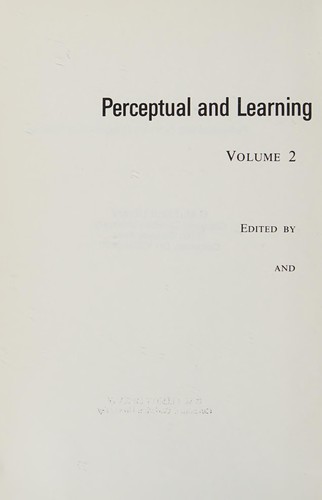 Perceptual and learning disabilities in children