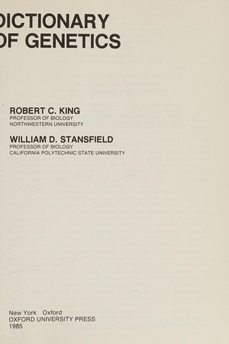 A dictionary of genetics