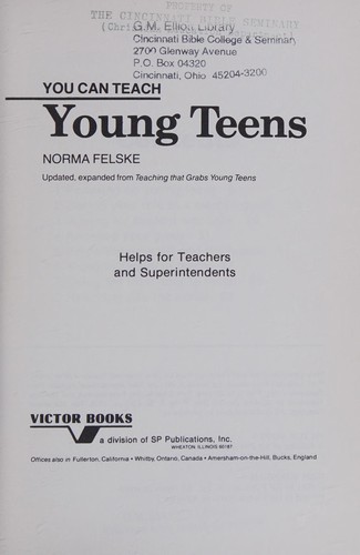 You Can Teach Young Teens