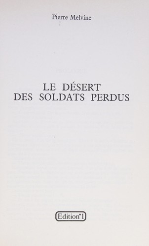 Le Désert des soldats perdus