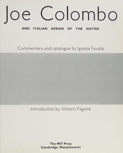 Joe Colombo, and Italian design of the sixties