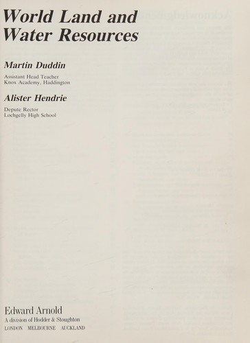 World Land and Water Resources