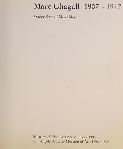 Marc Chagall, 1907-1917