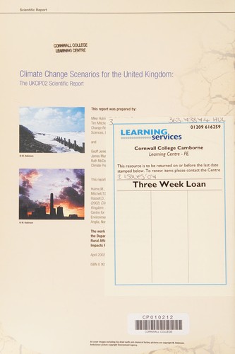 Climate change scenarios for the United Kingdom