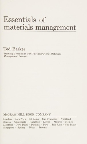 Essentials of materials management