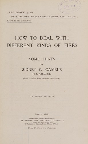How to deal with different kinds of fires