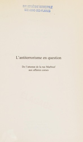 L'Antiterrorisme en question 