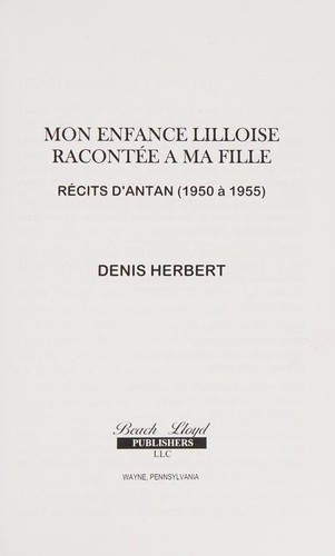 Mon Enfance Lilloise racontee a ma fille