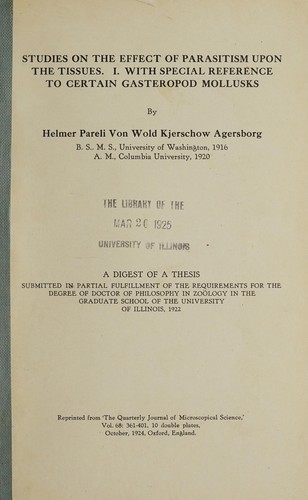 Studies on the effect of parasitism upon the tissues